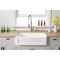 Gourmetier Solid Surface Stone Apron Front Farmhouse Sgl Bowl Kitchen Sink, White GKFA331810SQ - alternate 2